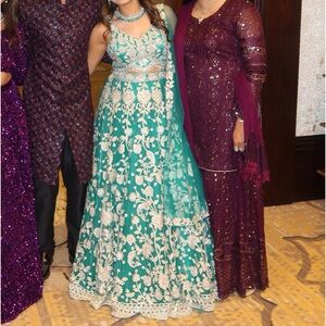 Teal wedding lehenga bridal